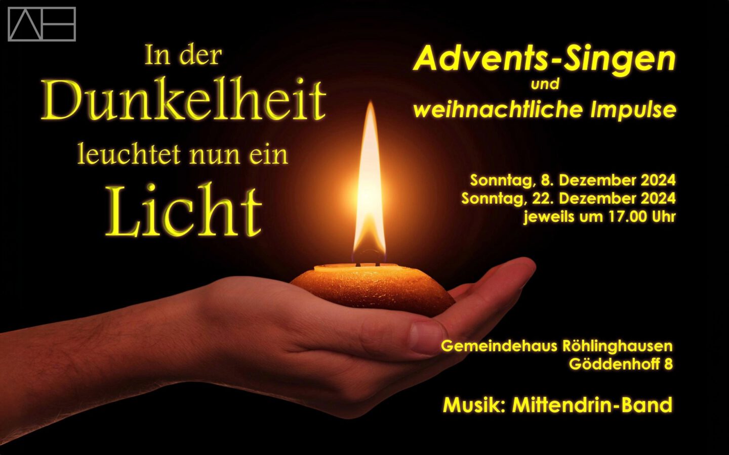 08. und 22.12.2024, 17 Uhr: Advents-Singen