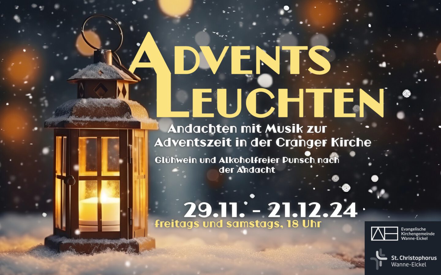 29.11.-21.12.2024, 18 Uhr: Adventsleuchten