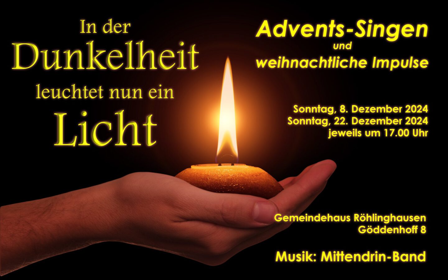 8. und 22.12.2024: Adventssingen in Röhlinghausen