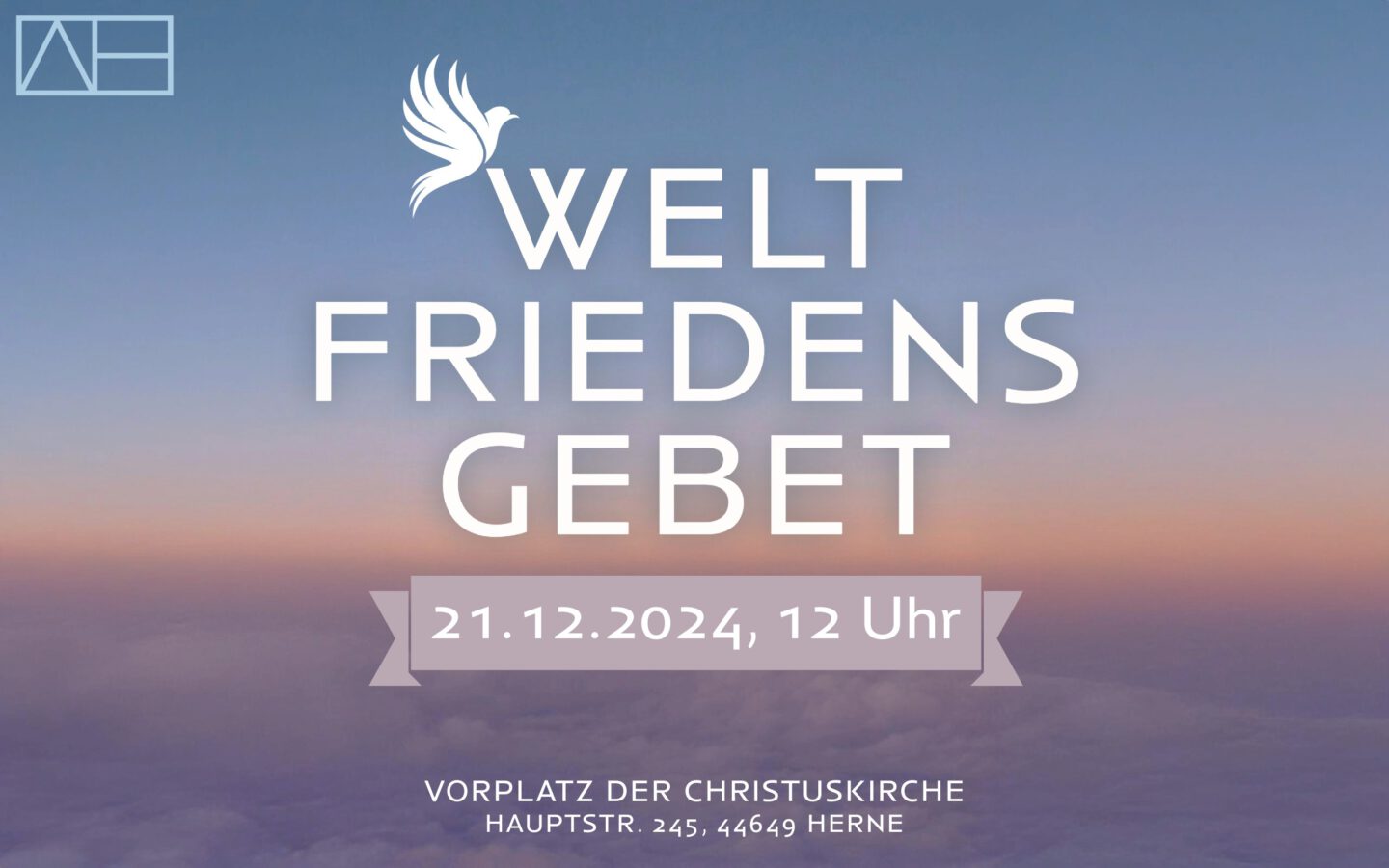 21.12.2024, 12 Uhr: Weltfriedensgebet