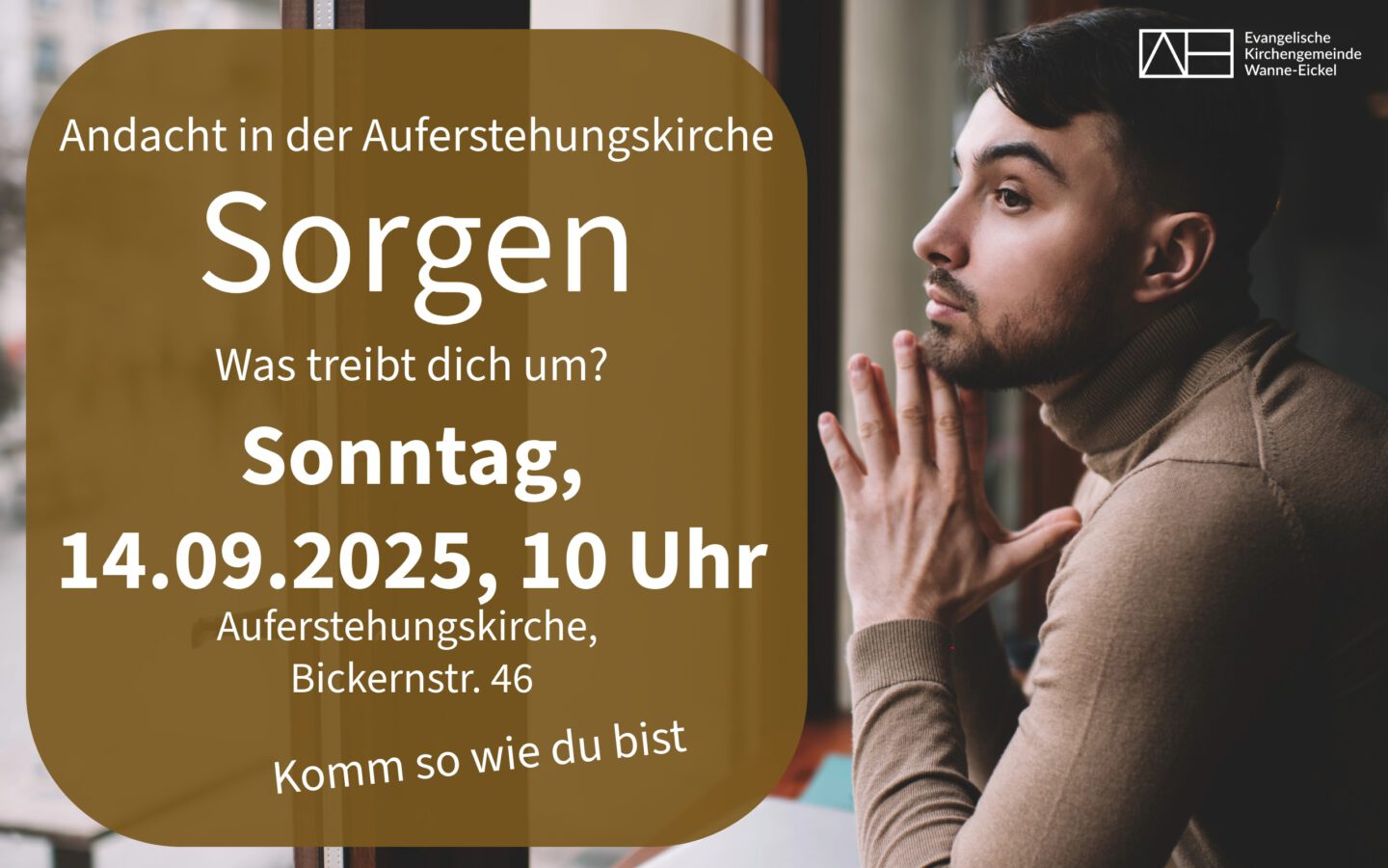 14.09.2025, 10 Uhr: Andacht – Sorgen, was treibt dich um?