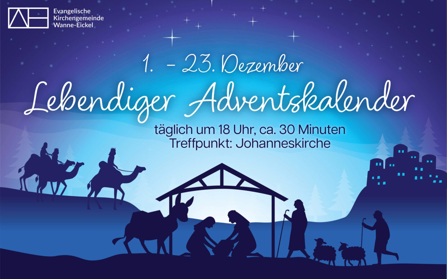 01.-23.12.2025, 18 Uhr: Lebendiger Adventskalender