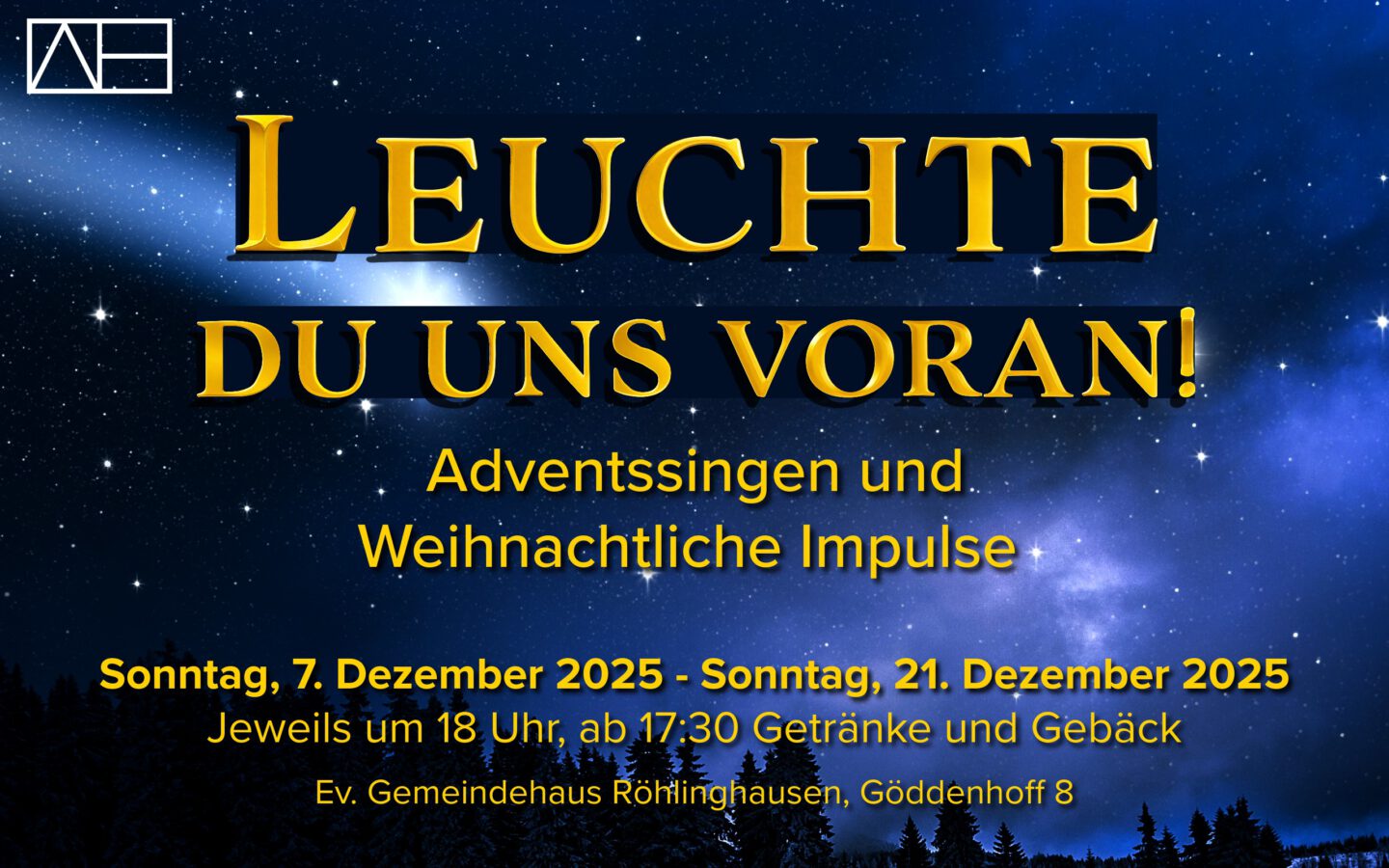 7.+21.12.2025, 18 Uhr: Adventssingen mit weihnachtlichen Impulsen