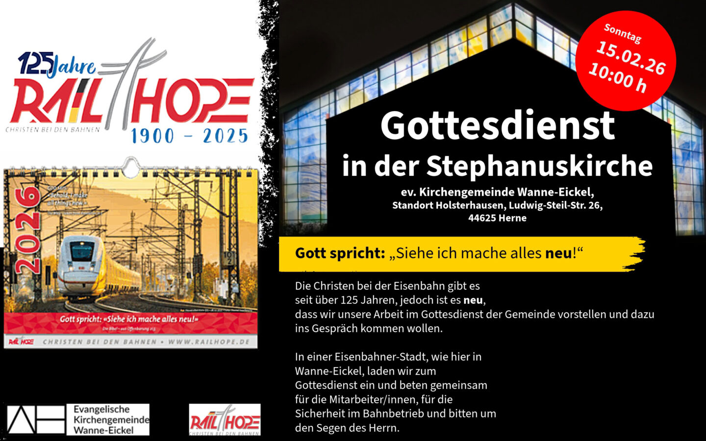 15.02.26, 10:00 Uhr: 125 Jahre Railhope Gottesdienst