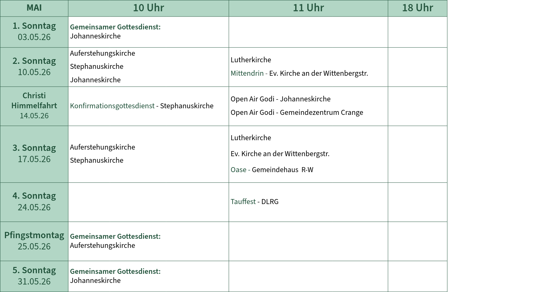 Gottesdienst Schema 2026-7