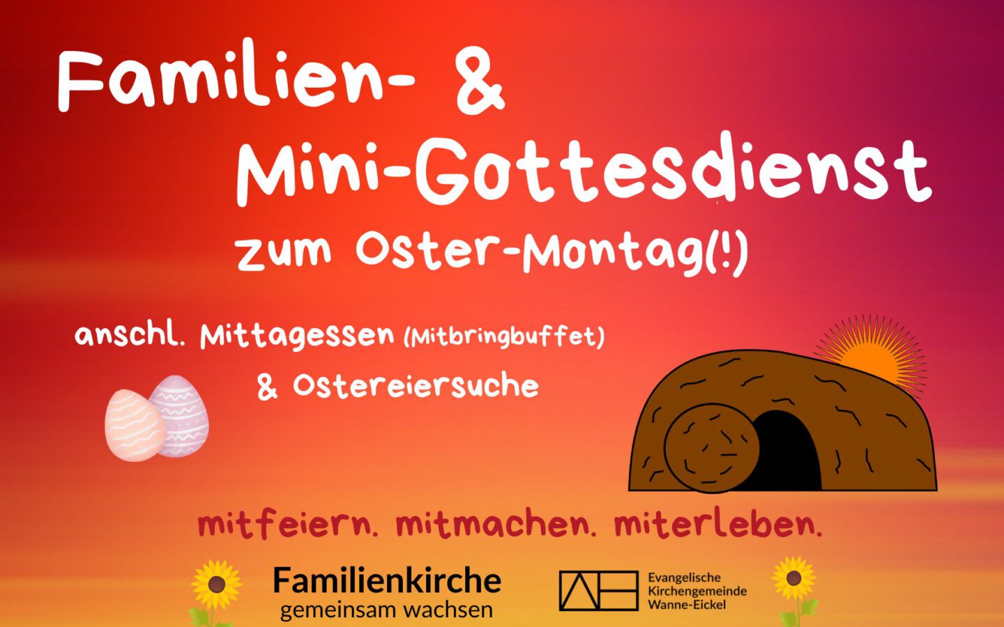 06.04.2026 (Ostermontag!), 11 Uhr: Familien- & Mini-Gottesdienst