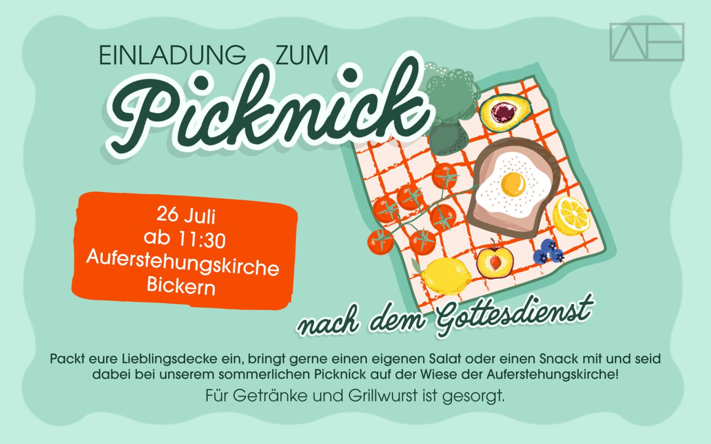 26.07.26, 11:30 Uhr: Picknick nach dem Gottesdienst